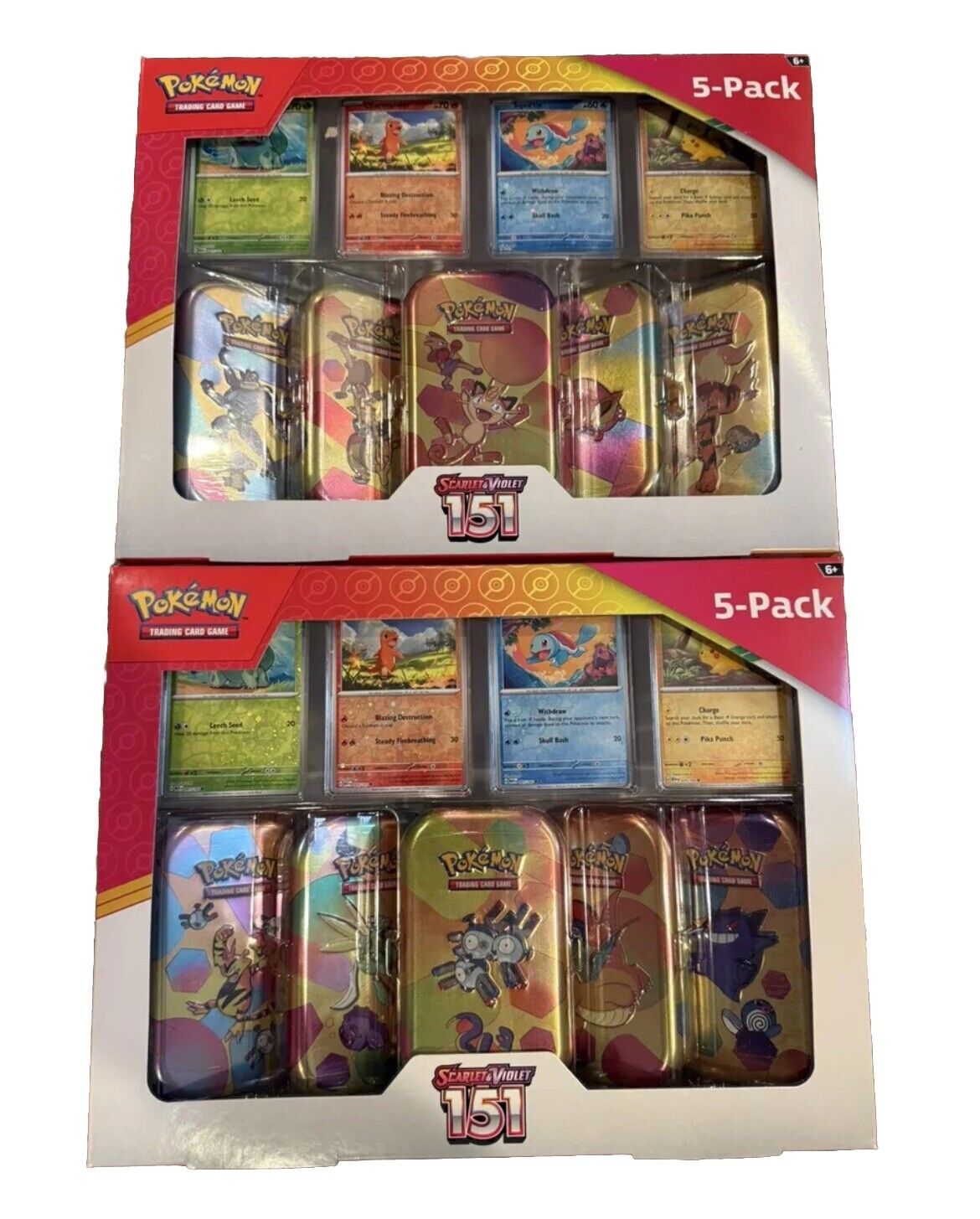 POKEMON - SEALED - SCARLET & VIOLET 151 5-PACK TIN COLLECTION