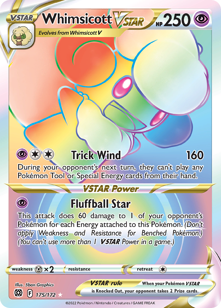 POKEMON - SINGLES - WHIMSICOTT VSTAR (RR)