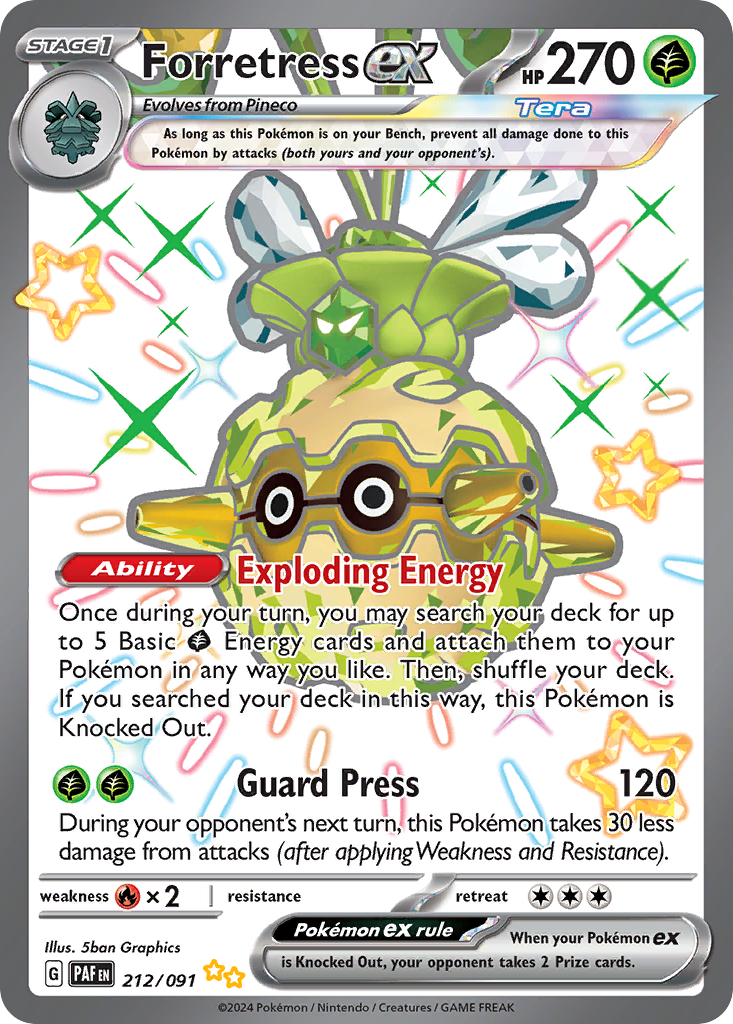 POKEMON - SINGLES - FORRETRESS EX SHINY FULL ART