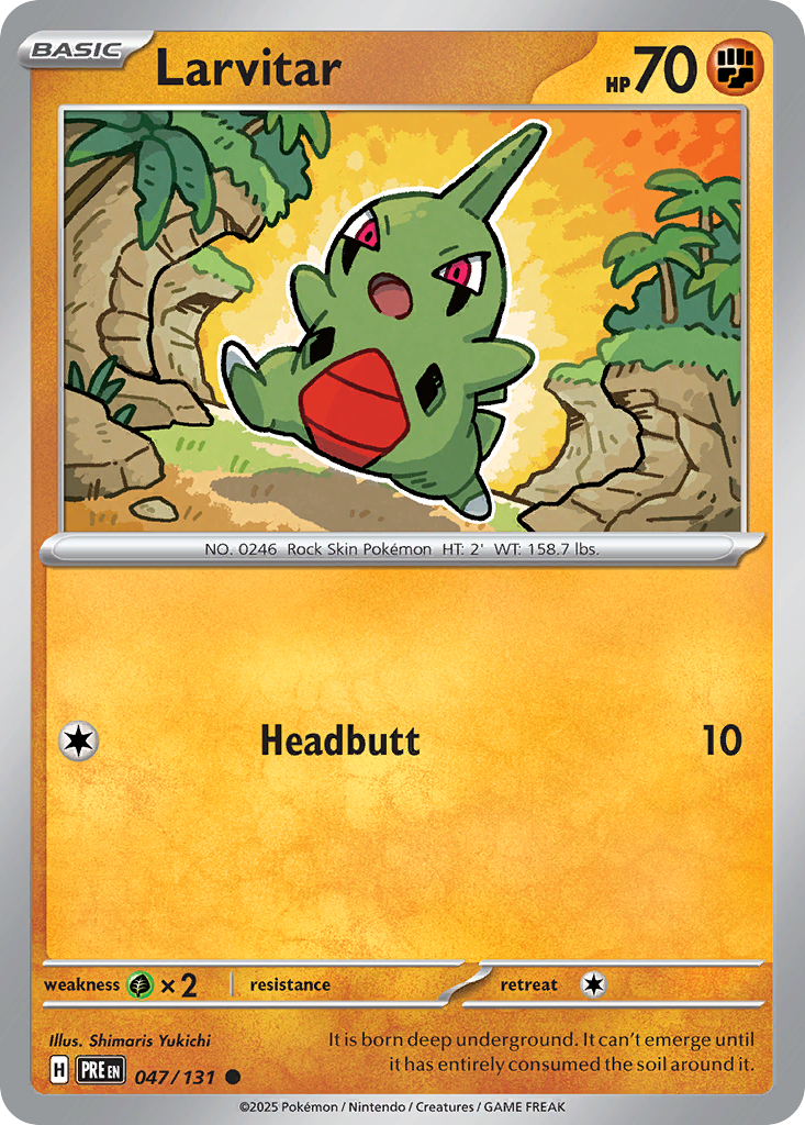 POKEMON - SINGLES - LARVITAR (POKE BALL PATTERN)