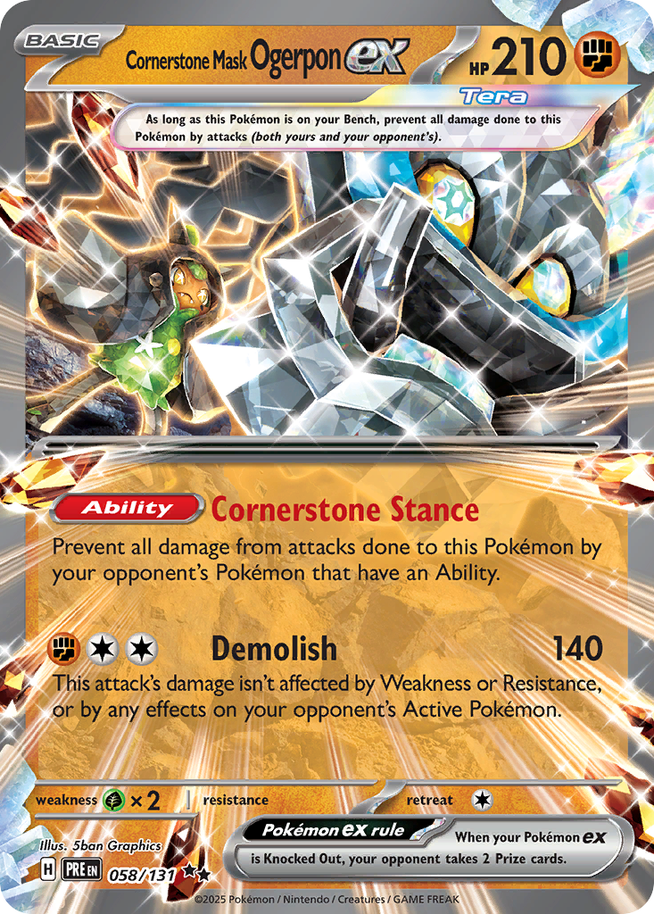 POKEMON - SINGLES - MASK OGERPON EX (CORNERSTONE)