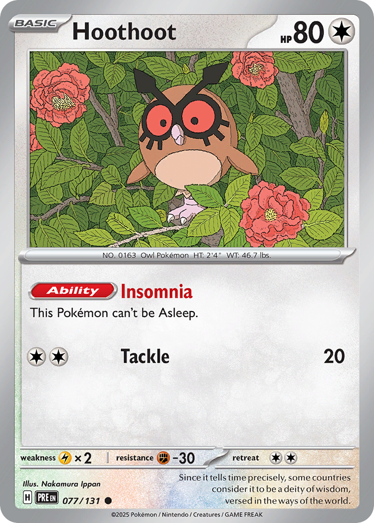 POKEMON - SINGLES - HOOTHOOT (POKEBALL PATTERN)