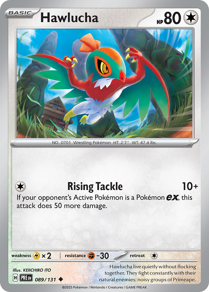 POKEMON - SINGLES - HAWLUCHA (POKEBALL REVERSE)