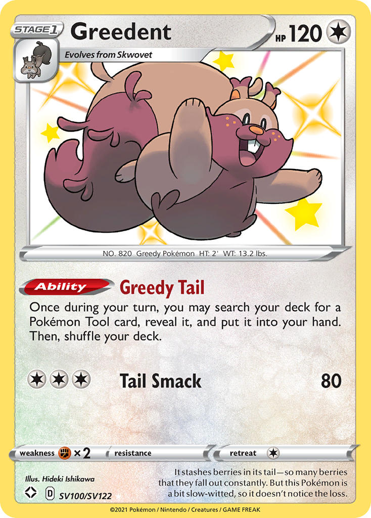 POKEMON - SINGLES - GREEDENT (SHINY)