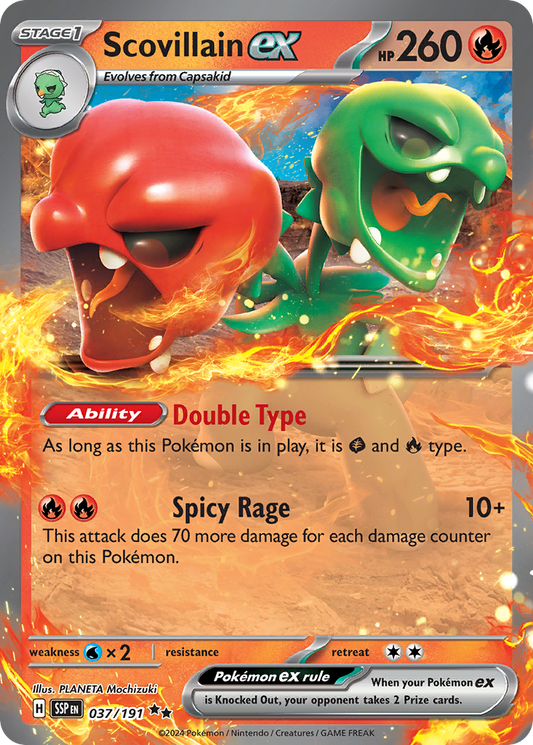 POKEMON - SINGLES - SCOVILLAIN EX (FIRE)